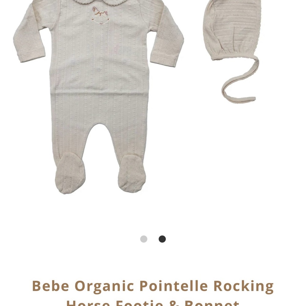Bebe Organic Pointelle Footie